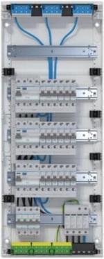 ARDEBO.de Hager VA60BV2 Volta Kleinverteiler, Aufputz, 5-reihig, 5x12 PLE, IP30, bestückt u. verdrahtet, Reinweiß