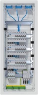 ARDEBO.de Hager VH60BV2 Volta Kleinverteiler, Hohlwand, 5-reihig, 5x12 PLE, IP30, bestückt u. verdrahtet, Reinweiß