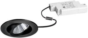 ARDEBO.de Brumberg DAMITA-R LED-Einbaustrahler Phasenabschnitt dimmbar, 6W, 3000K, rund, schwenkbar, schwarz (39353083)