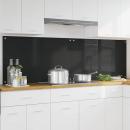 ARDEBO.de - Küchenrückwand Schwarz 100 x 60 x 0,8 cm Gehärtetes Glas