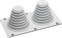 ARDEBO.de Hager FZ415E Kabeleinführ. Metall, univers, mit zwei Tüllen für Kabel D=23-55mm, SK I