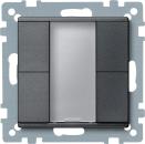 ARDEBO.de Merten Taster, System M, 2fach plus, anthrazit matt (627614)