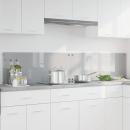 ARDEBO.de - Küchenrückwand 2 pcs Hellgrau 100 x 40 cm Gehärtetes Glas