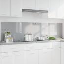 ARDEBO.de - Küchenrückwand 2 pcs Hellgrau 100 x 50 cm Gehärtetes Glas