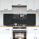 ARDEBO.de - Küchenrückwand 2 pcs Dunkelgrau 70 x 50 cm Gehärtetes Glas