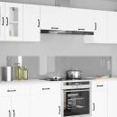 ARDEBO.de - Küchenrückwand 2 pcs Hellgrau 110 x 40 cm Gehärtetes Glas