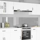 ARDEBO.de - Küchenrückwand 2 pcs Hellgrau 110 x 50 cm Gehärtetes Glas
