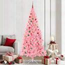ARDEBO.de - Weihnachtsbaum mit 300 LEDs mit Ständer Rosa 210 cm PVC
