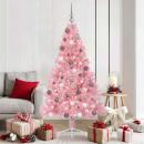 ARDEBO.de - Künstlicher vorbeleuchteter Weihnachtsbaum Rosa 180 cm PVC