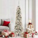 ARDEBO.de - Künstlicher Weihnachtsbaum mit 300 LEDs mit Ständer Weiß 180 cm