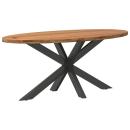ARDEBO.de - Esstisch Hellbraun 200x100x74 cm Massivholz Eiche Oval