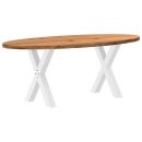 ARDEBO.de - Esstisch Hellbraun 200x100x74 cm Massivholz Eiche Oval