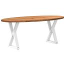 ARDEBO.de - Esstisch Hellbraun 200x100x74 cm Massivholz Eiche Oval