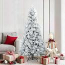 ARDEBO.de - Künstlicher Scharnier-Weihnachtsbaum schneebedeckt Weiß 180 cm