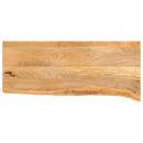 ARDEBO.de - Tischplatte mit Baumkante 70x30x3,8 cm Massivholz Mango