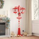 ARDEBO.de - Weihnachtsstraßenlampe mit 2 Laternen Rot 80 x 40,5 x 188 cm