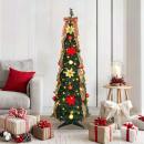 ARDEBO.de - Künstlicher Weihnachtsbaum mit 100 LEDs Grün 150 cm PVC