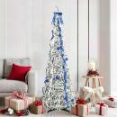 ARDEBO.de - Künstlicher Weihnachtsbaum mit 150 LEDs Grün 180 cm PVC