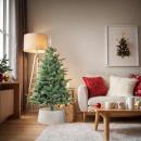ARDEBO.de - Weihnachtsbaumkragen Weiß 75 x 75 x 25 cm Wasserhyazinthe