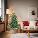 ARDEBO.de - Weihnachtsbaumkragen Braun 75 x 75 x 25 cm das Seegras