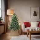 ARDEBO.de - Weihnachtsbaumkragen Braun 60 x 60 x 28 cm das Seegras