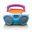 ARDEBO.de - Tragbares FM-Radio und CD/USB-Spieler Mehrfarbig