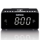 ARDEBO.de - Stereo FM Radiowecker mit USB und Qi Wireless Smartphone-Ladung Schwarz