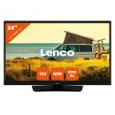 ARDEBO.de - 24 Zoll HD LED TV mit DVB-T2 DVB-C DVB-S2 12V Schwarz