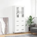 ARDEBO.de - Highboard Weiß 69,5x34x180 cm Holzwerkstoff