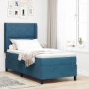 ARDEBO.de - Boxspringbett mit Kopfteil Blau 90 x 200 cm Samt