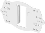 ARDEBO.de Hanwha Vision Mast- oder Rohrhalterung für Überwachungskameras QNV-C, QND, QNF, QNE, LND, ANE-L, Edelstahl, weiß (SBD-140PMB)
