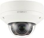 ARDEBO.de Hanwha Vision 5M vandalismusgeschützte Netzwerk-IR-Dome-Kamera, 3,9-9,4mm (2,4x) motorisiertes Varioobjektiv, Tag & Nacht, WDR (120dB), IR 50m, IP67/IP66, IK10, PoE, weiß (XNV-8080R)