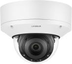ARDEBO.de Hanwha Vision 6MP Netzwerk-IR-Dome-Kamera, 2,8-8,4mm (3x) motorisiertes Gleitsichtvarifokalobjetiv, IR 40m, Tag & Nacht, extremer WDR, IP52, IK10, weiß (XND-8082RV)