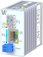 ARDEBO.de Hanwha Vision industrieller netzbetriebener Mini-Medienkonverter, mit 30/60/90 W PoE (SNI-1MC)