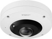 ARDEBO.de Hanwha Vision 12MP AI IR Fisheye-Kamera, 1,08 mm Festbrennweitenobjektiv, WDR 120dB, IR 8m, IP66, IK10, weiß (XNF-9013RV)