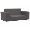 ARDEBO.de - Kindersofa 2-Sitzer Anthrazit Weich Plüsch