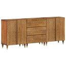 ARDEBO.de - Beistellschränke 3 Stk. 60x33x75 cm Massivholz Mango