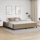 ARDEBO.de - Bett mit Matratze Cappuccino 200 x 200 cm Kunstleder