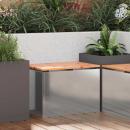 ARDEBO.de - Gartenbank Silber 60 x 40 x 43 cm Verzinkter Stahl