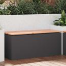 ARDEBO.de - Gartenbank Schwarz 100 x 40 x 43 cm Stahl