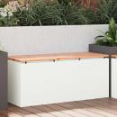 ARDEBO.de - Gartenbank Weiß 100 x 40 x 43 cm Stahl