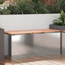 ARDEBO.de - Gartenbank Silber 100 x 40 x 43 cm Verzinkter Stahl
