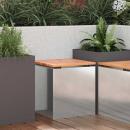 ARDEBO.de - Gartenbank Silber 40 x 40 x 43 cm Edelstahl
