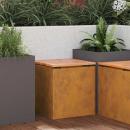 ARDEBO.de - Gartenbank Rostig 40 x 40 x 43 cm Wetterfeststahl