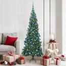 ARDEBO.de - Eckiger künstlicher Weihnachtsbaum Grün 180 cm PVC und Metall