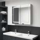 ARDEBO.de - LED-Spiegelschrank fürs Bad Betongrau 80x12x68 cm