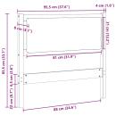 Kopfteil Sonstiges Braun 90 cm Massivholz Kiefer