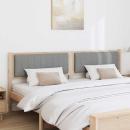 Gepolstertes Kopfteil Braun 200 cm Massivholz Kiefer und Stoff