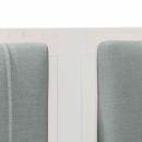 Gepolstertes Kopfteil Weiß 200 cm Massivholz Kiefer und Stoff