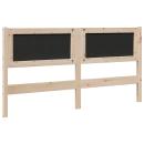 Gepolstertes Kopfteil Braun 160 cm Massivholz Kiefer und Stoff